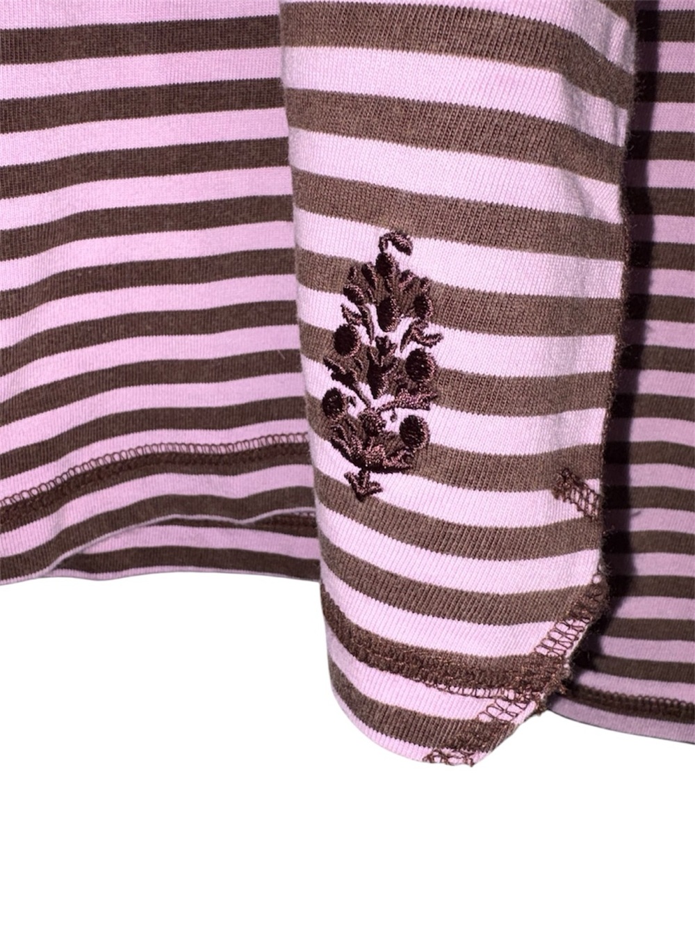 Free People Movement Restoration Layer Tee Small NWOT Violet & Cocoa Brown - Picture 3 of 5